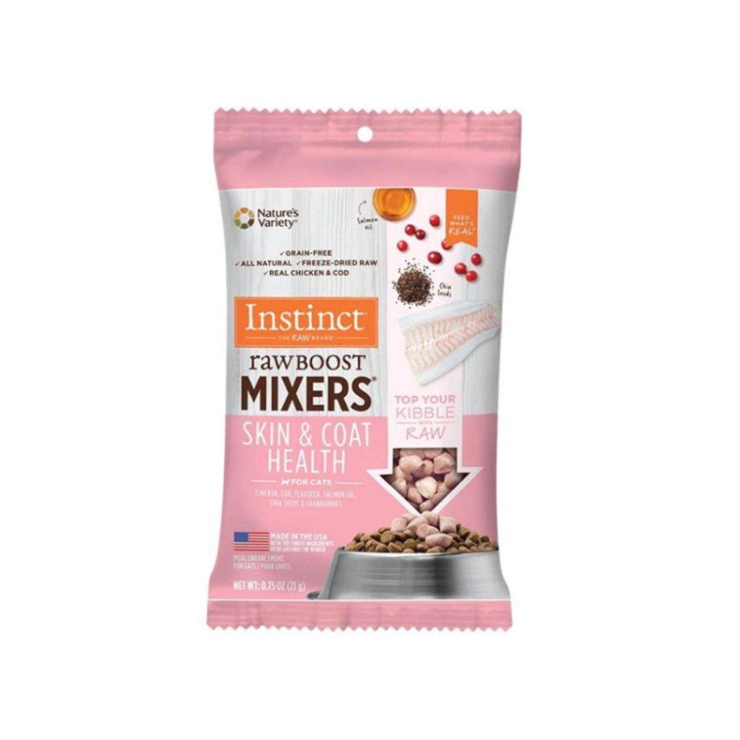 Instinct Cat Freeze-dried Raw Boost Mixers 21g Grain-free Skin & Coat Cat Food Topper