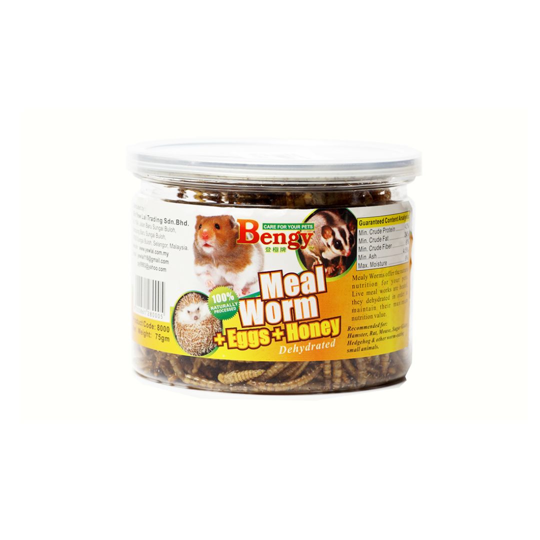 Bengy Hamster Mealy Worms 75g Hamster Food