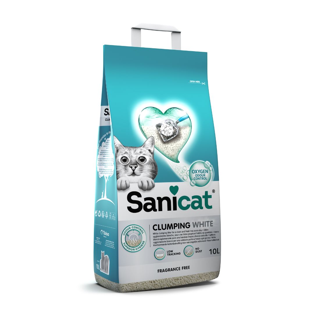 Sanicat Clumping White Active 10l Bentonite Cat Litter