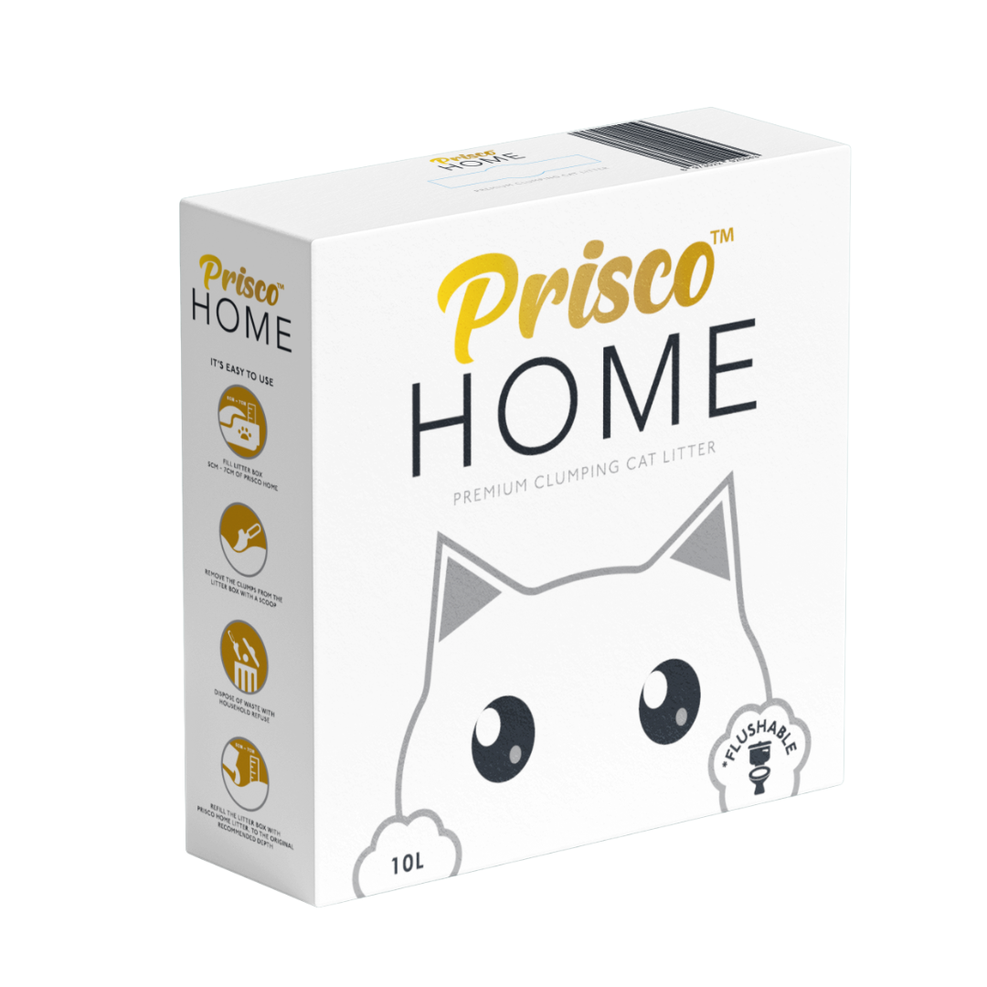 Prisco Home 10l Premium Flushable White Cat Litter