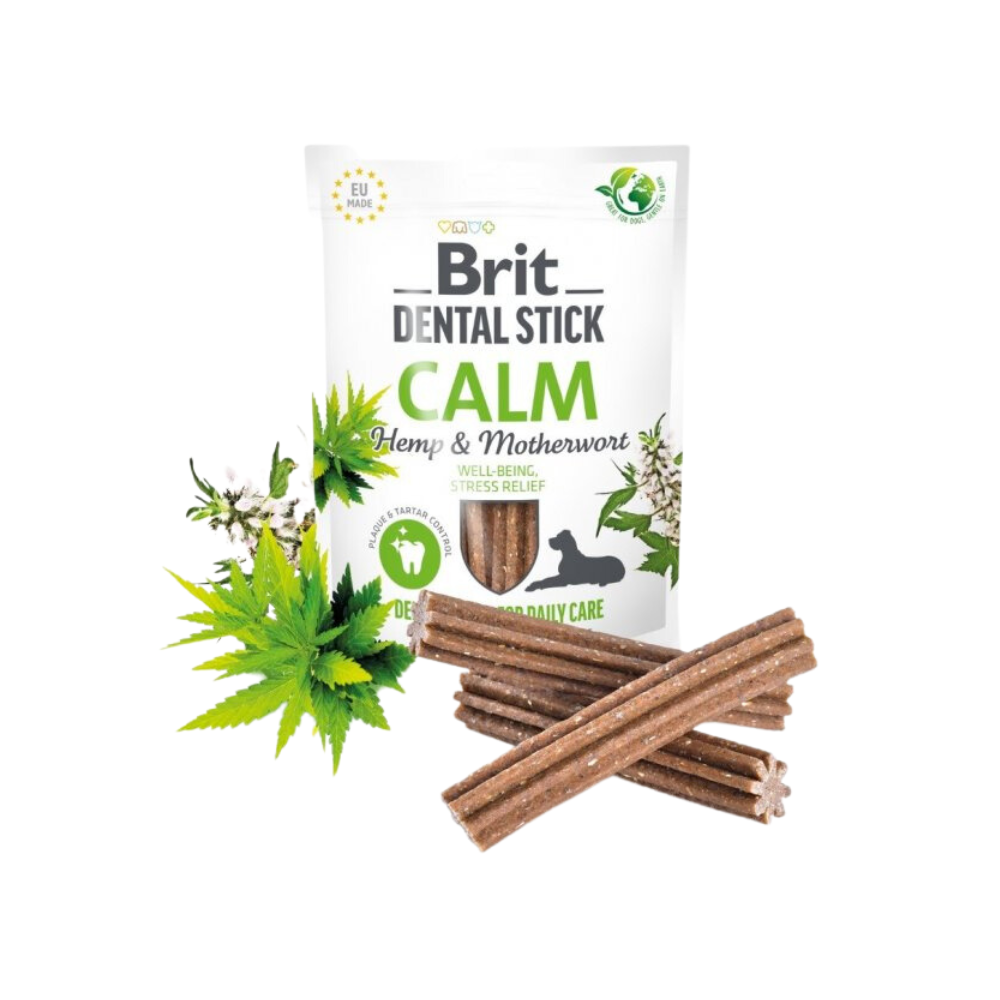 Brit Dental Stick 7pcs Calm With Hemp & Motherwort Dog Snack