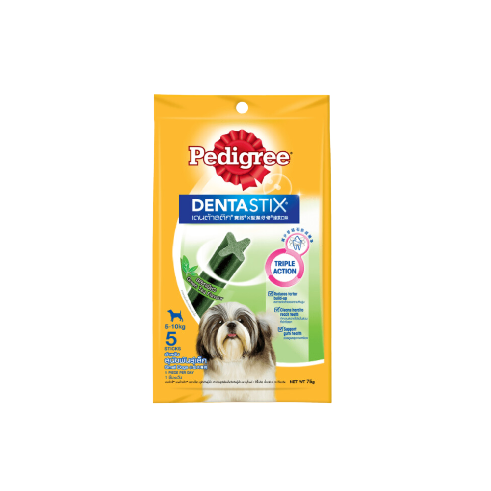 Pedigree Dentastix Small Dog Green Tea 75g/ 5chews Dog Dental Treat