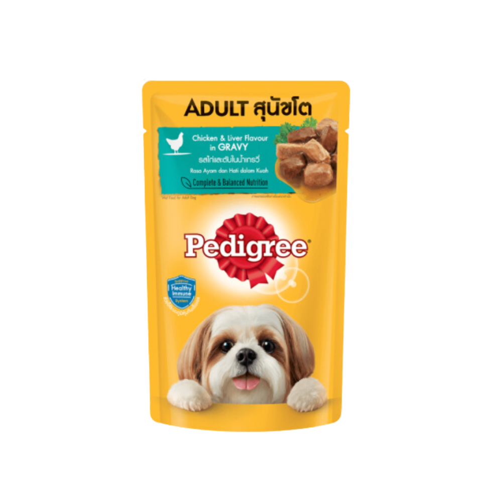 Pedigree Pouch 130g Chicken And Liver In Gravy Wet Dog Food