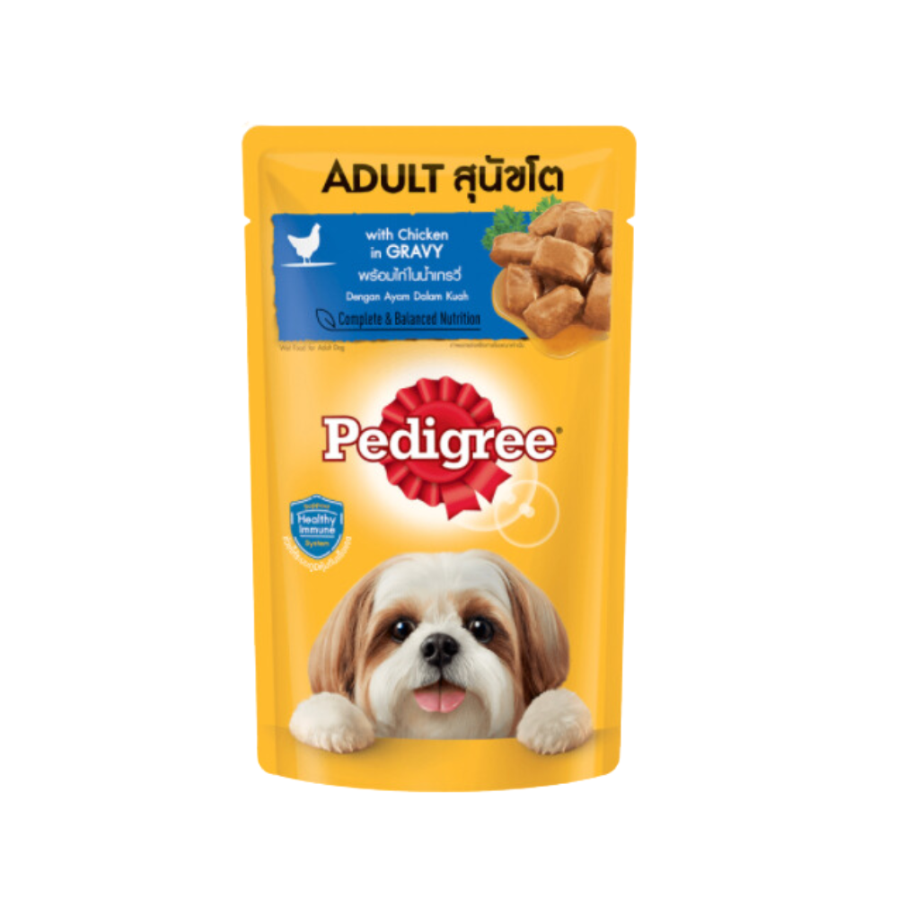 Pedigree Pouch 130g Chicken Chunks With Gravy Wet Dog Food