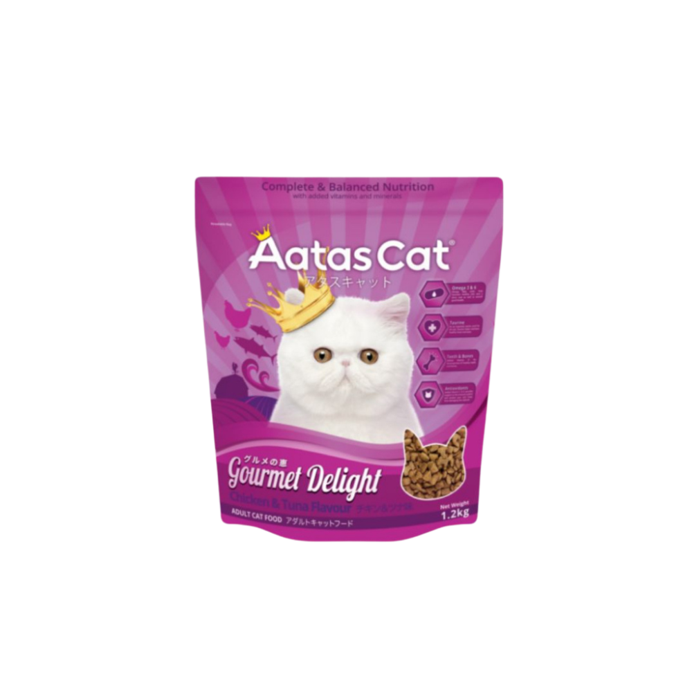 Aatas Cat 1.2kg Gourmet Delight Chicken & Tuna Dry Cat Food