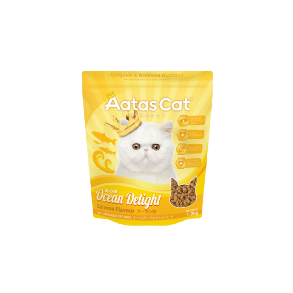 Aatas Cat 1.2kg Ocean Delight Fish Salmon Dry Cat Food