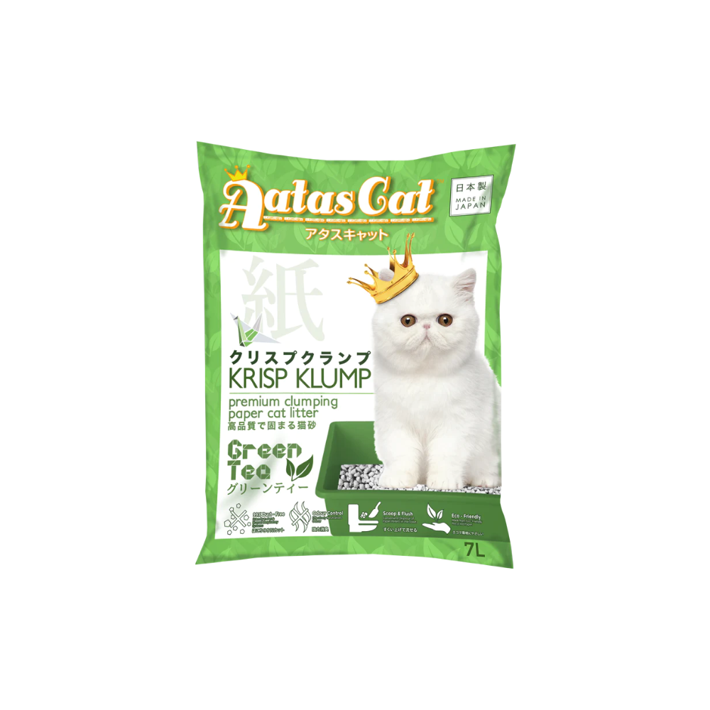 Aatas Cat 7l Green Tea Krisp Klump Paper Cat Litter