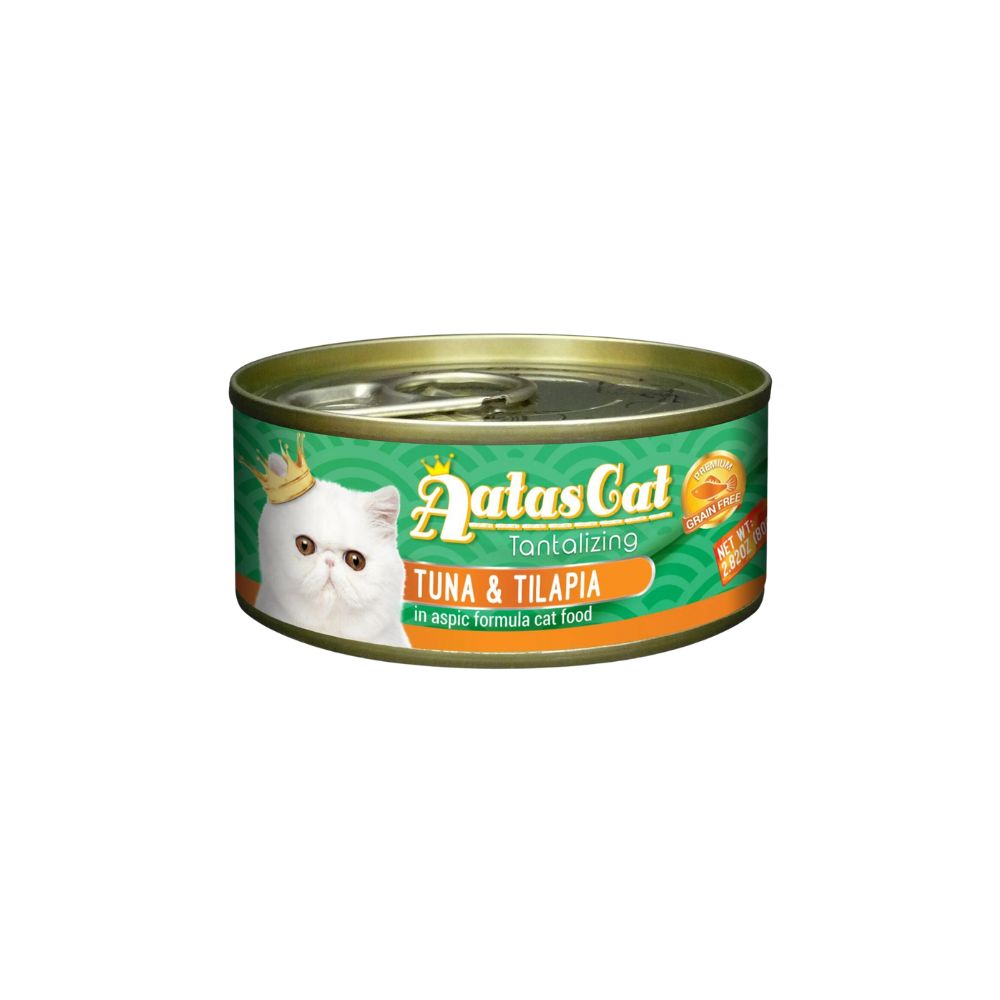 Aatas Cat 80g Tantalizing Tuna & Tilapia In Aspic Wet Cat Canned Food