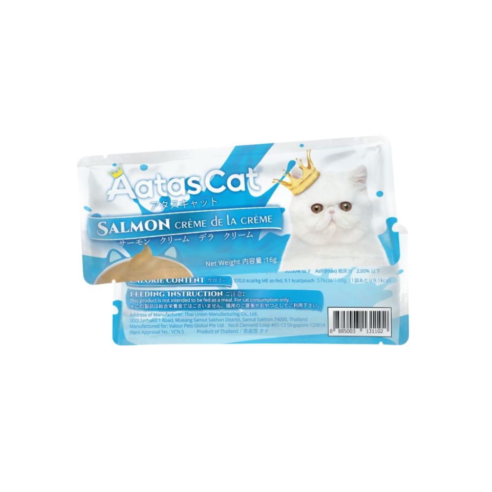 Aatas Cat Creme De La Creme 16g Salmon Cat Treat