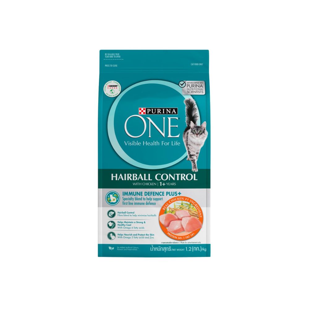 Purina One Cat 1.2kg Hairball Control Chicken Dry Cat Food