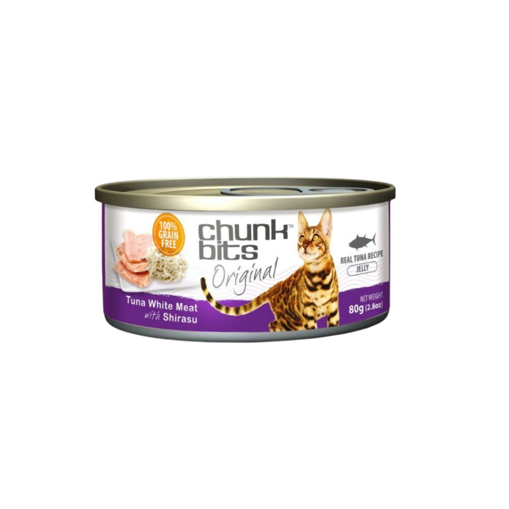 Chunkbits Cat Original 80g Tuna With Shirasu In Jelly Wet Cat Canned Food