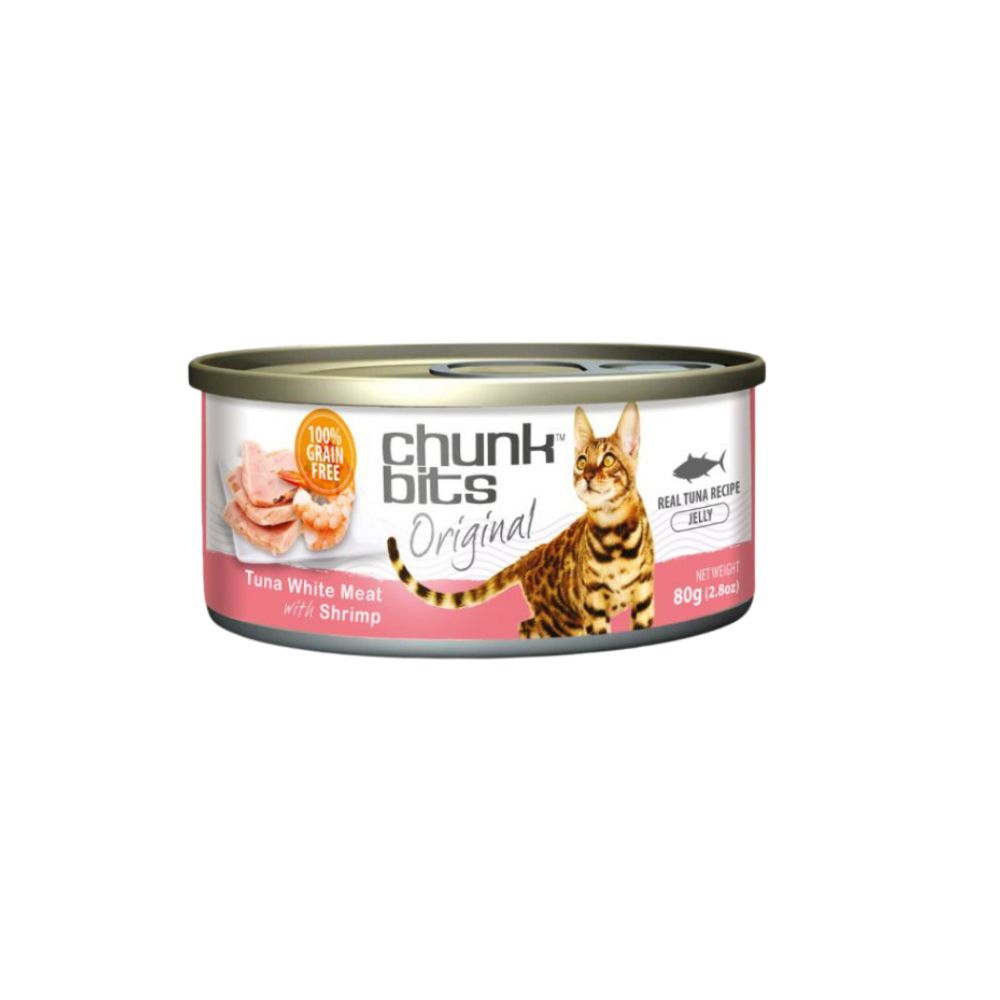 Chunkbits Cat Original 80g Tuna With Shrimp In Jelly Wet Cat Canned Food