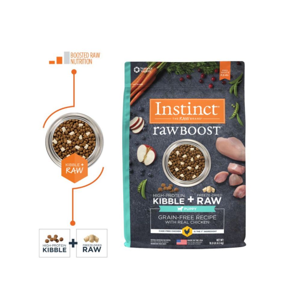 Instinct Dog Raw Boost 4.5kg Puppy Grain Free Recipe With Real Chicken Dry Dog Food