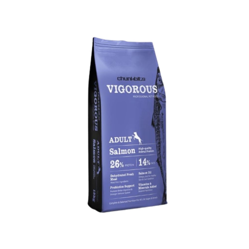 Chunkbits Vigorous Adult Dog 15kg Salmon Dry Dog Food