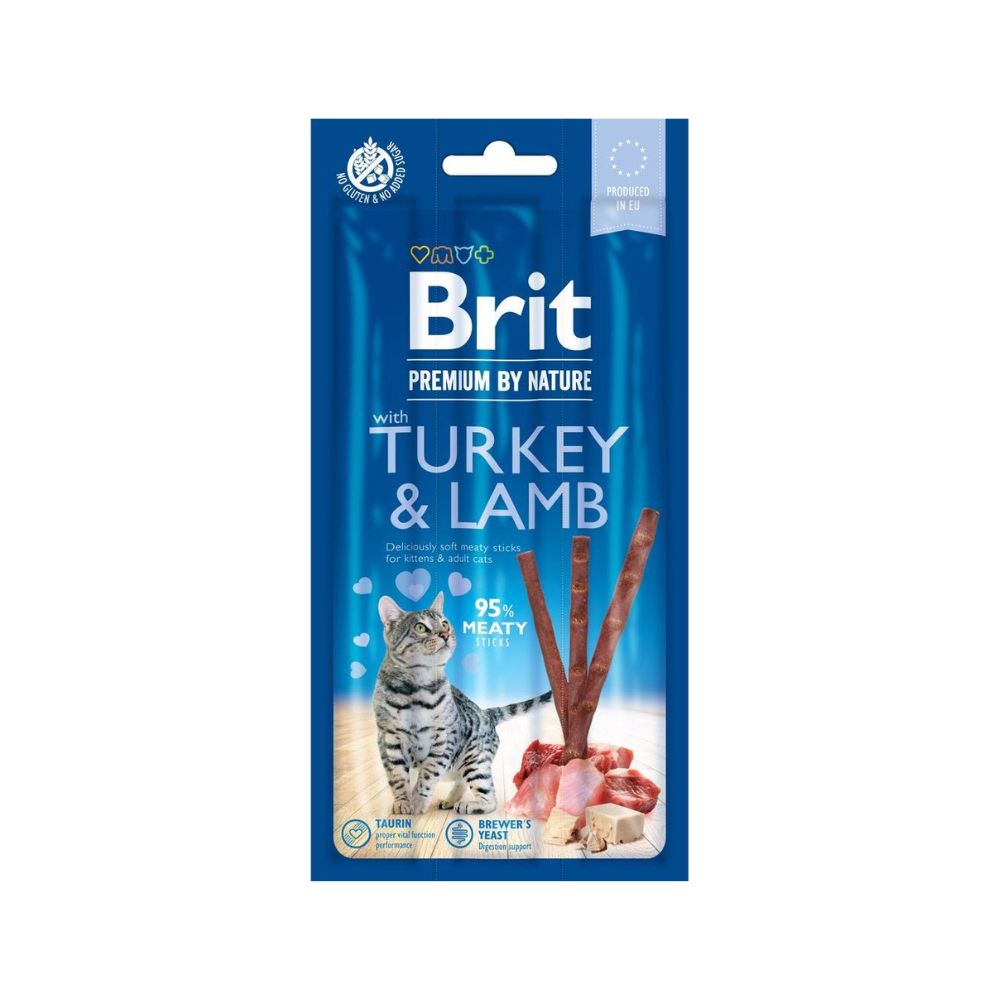 Brit Premium By Nature Cat Sticks 3x5g Turkey & Lamb Cat Snack