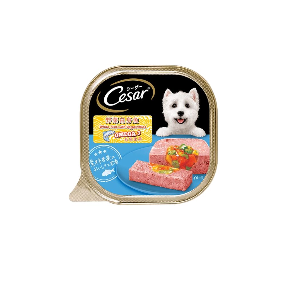 Cesar White Fish With Vegetable 100g Wet Dog Food