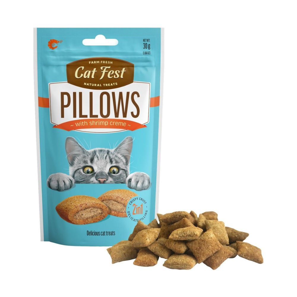 Cat Fest Pillows 30g Shrimp Cream Cat Snack