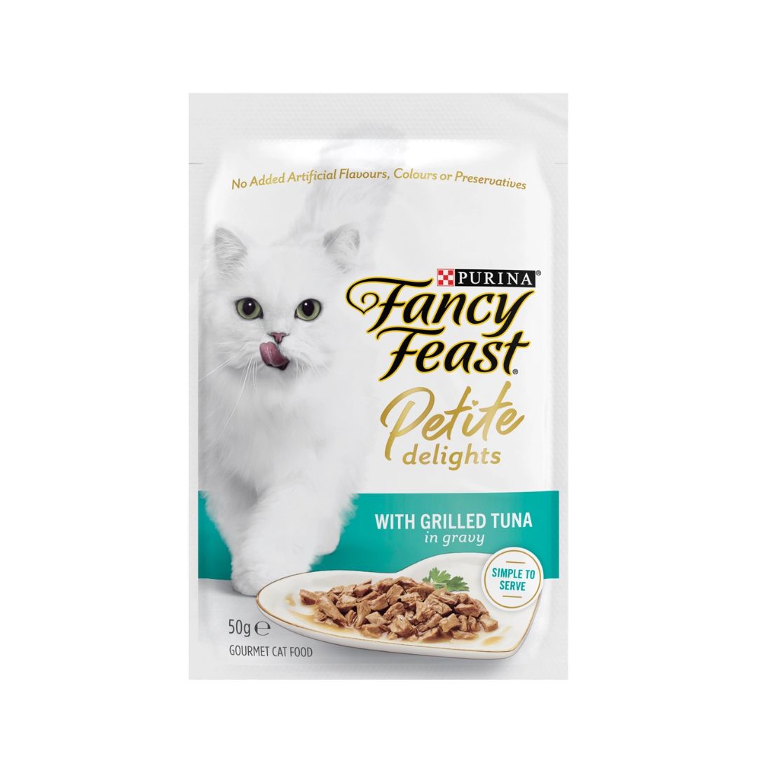 Fancy Feast Petite Delights 50g With Grilled Tuna In Gravy Wet Cat Pouch