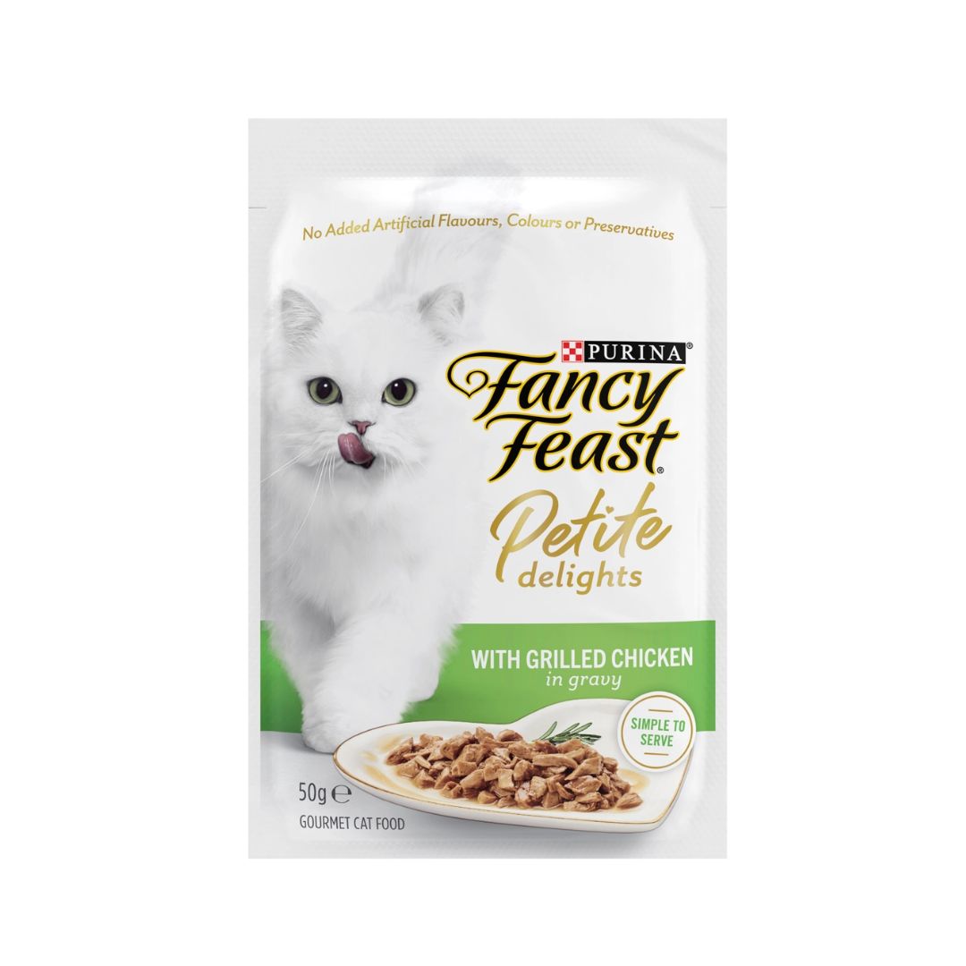 Fancy Feast Petite Delights 50g With Grilled Chicken In Gravy Wet Cat Pouch