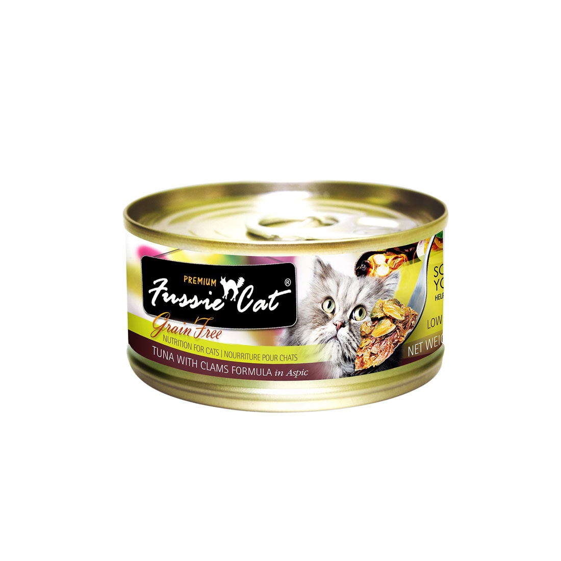 Fussie Cat 80g Black Label Tuna With Clams Wet Canned Food