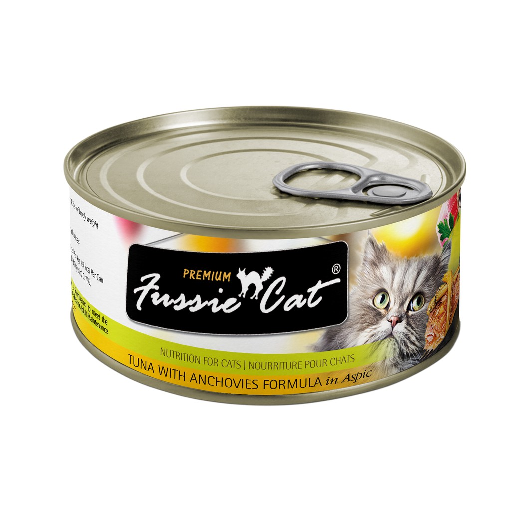 Fussie Cat 80g Black Label Tuna With Anchovy Wet Canned Food