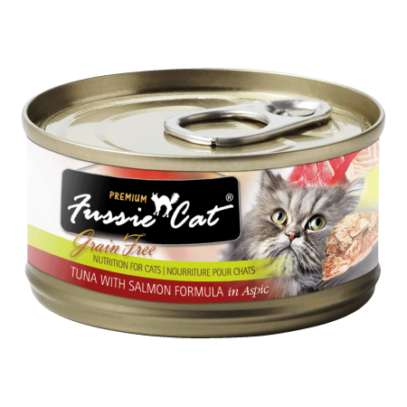 Fussie Cat 80g Black Label Tuna With Salmon Wet Canned Food