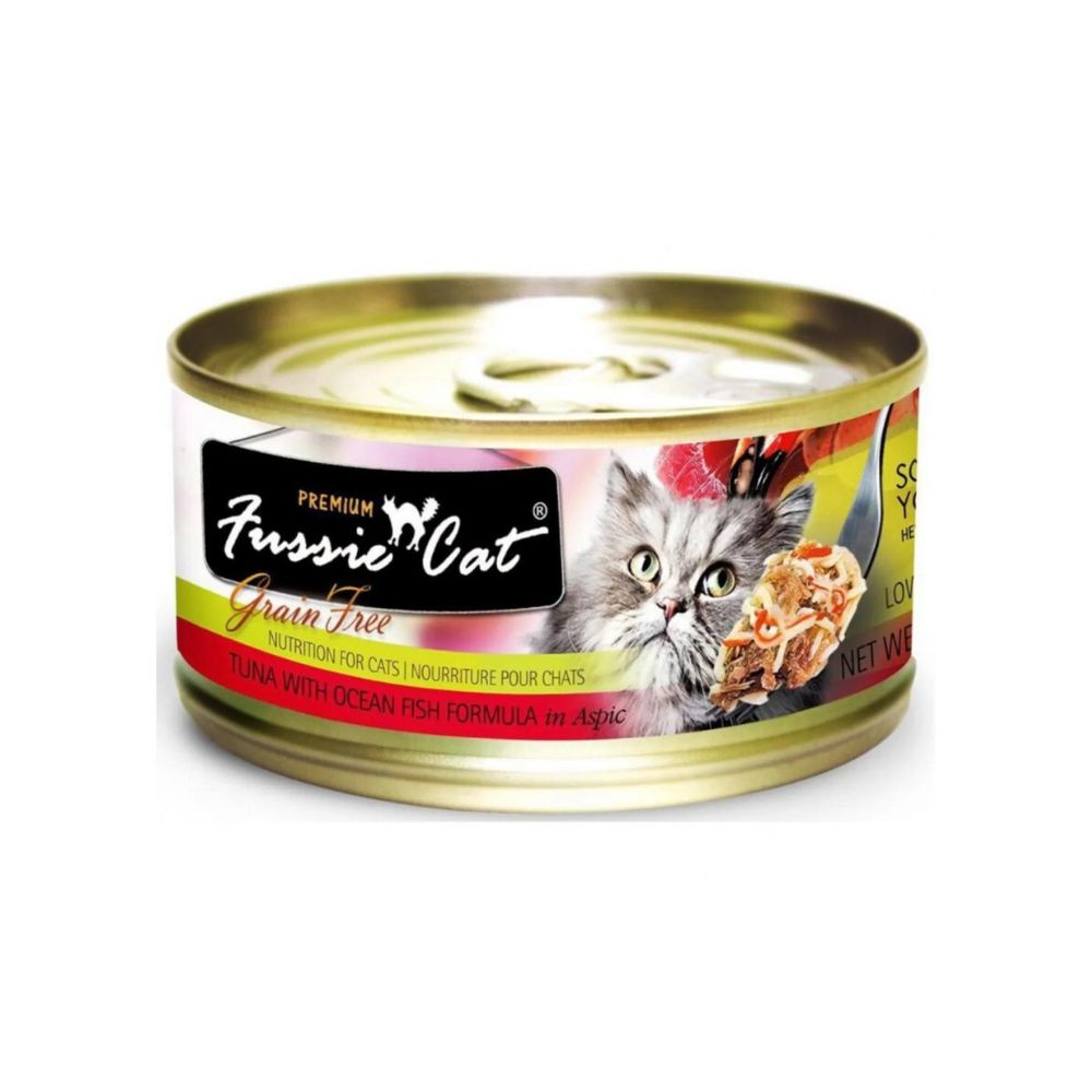 Fussie Cat 80g Black Label Tuna With Ocean Fish Wet Canned Food