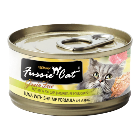 Fussie Cat 80g Black Label Tuna With Shrimp Wet Canned Food