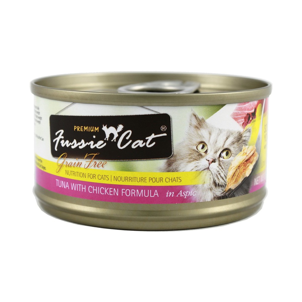 Fussie Cat 80g Black Label Tuna With Chicken Wet Canned Food