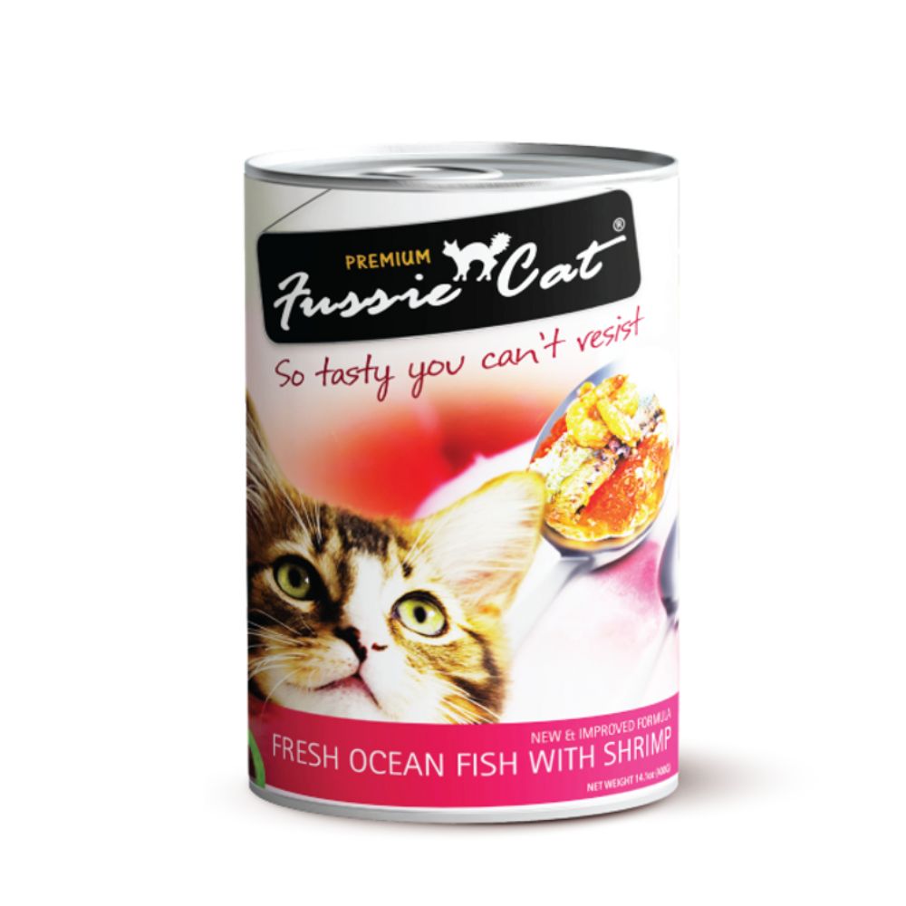 Fussie Cat 400g Fresh Ocean Fish With Shrimp Wet Canned Food