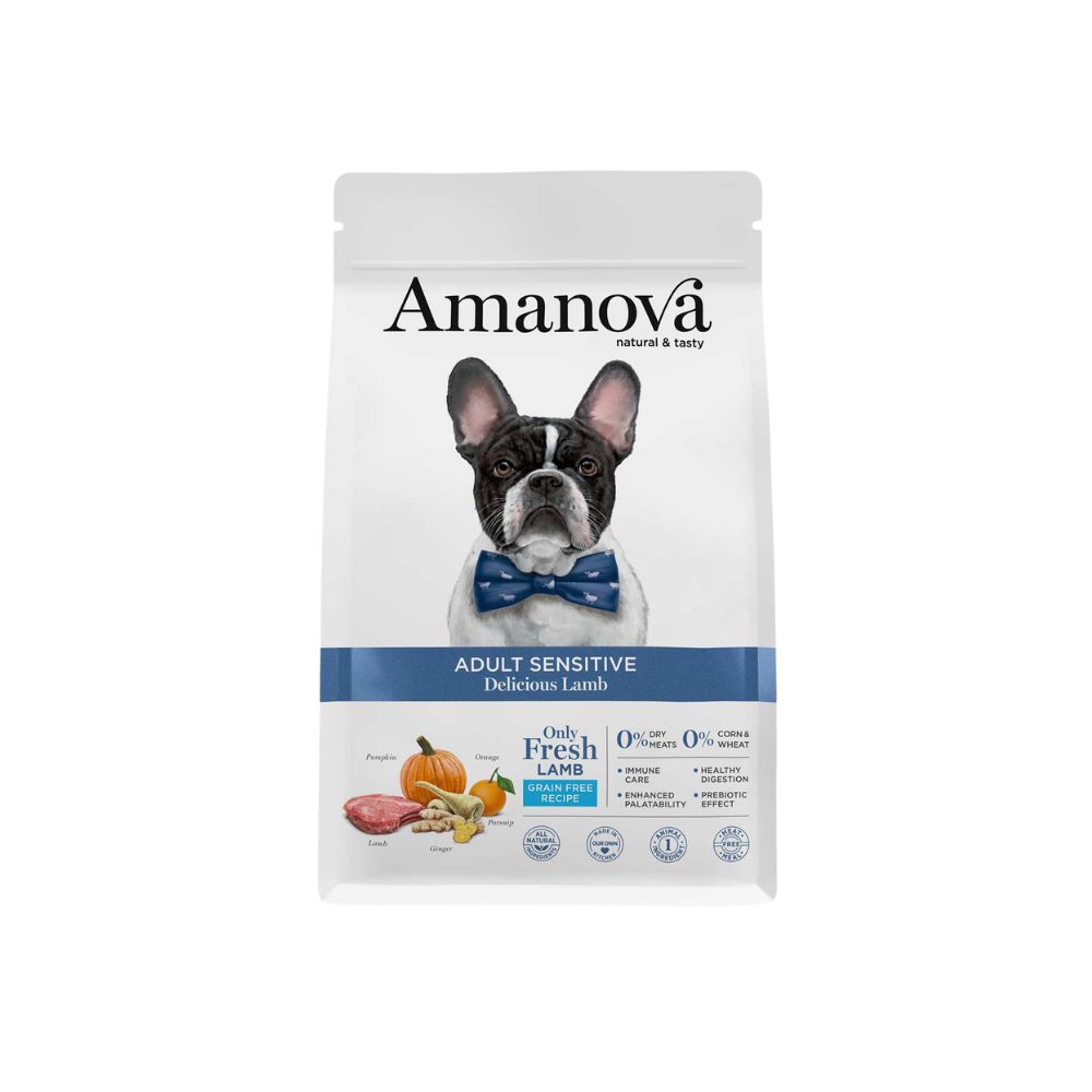 Amanova Dog 10kg Adult Sensitive All Breeds Lamb & Pumpkin Dry Dog Food