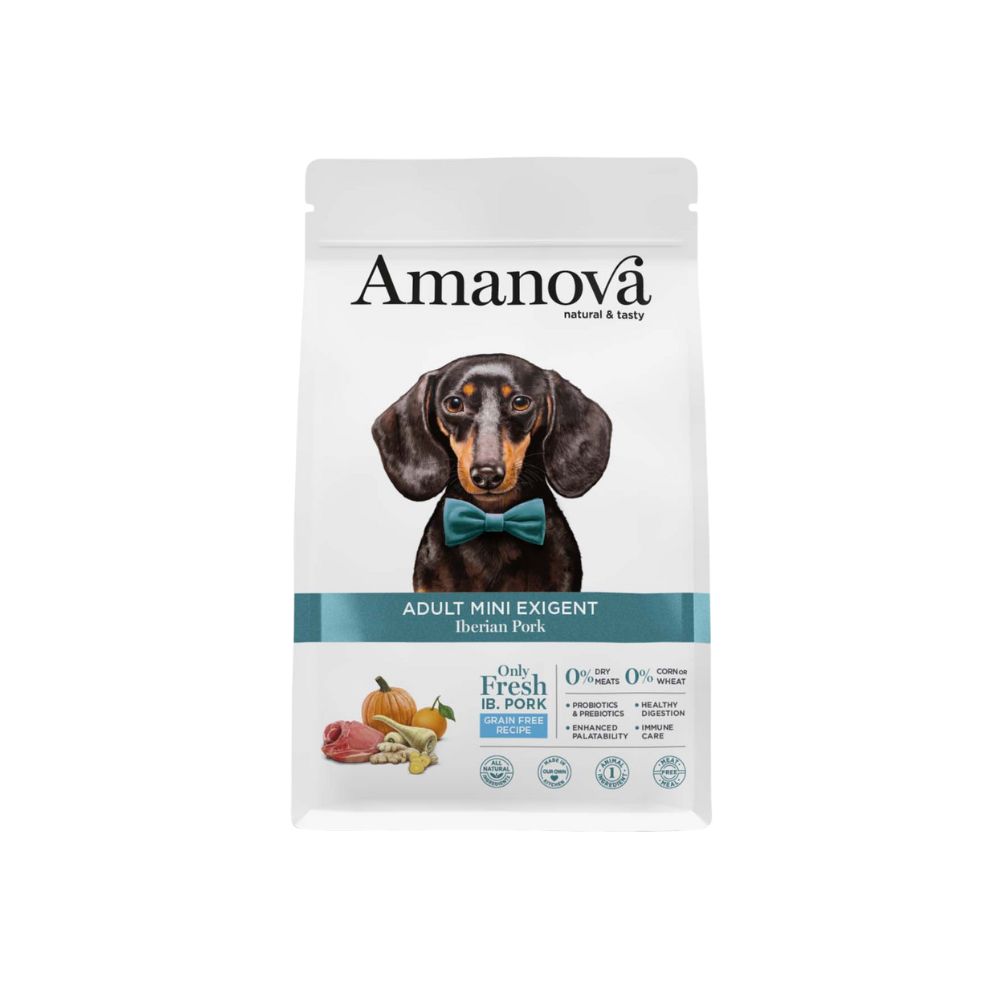 Amanova Dog 7kg Adult Exigent Mini Iberian Pork & Pumpkin Dry Dog Food