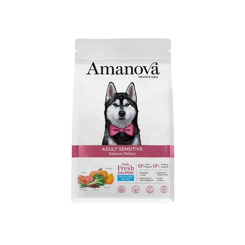 Amanova Dog 2kg Adult Sensitive All Breeds Salmon & Pumpkin Dry Dog Food