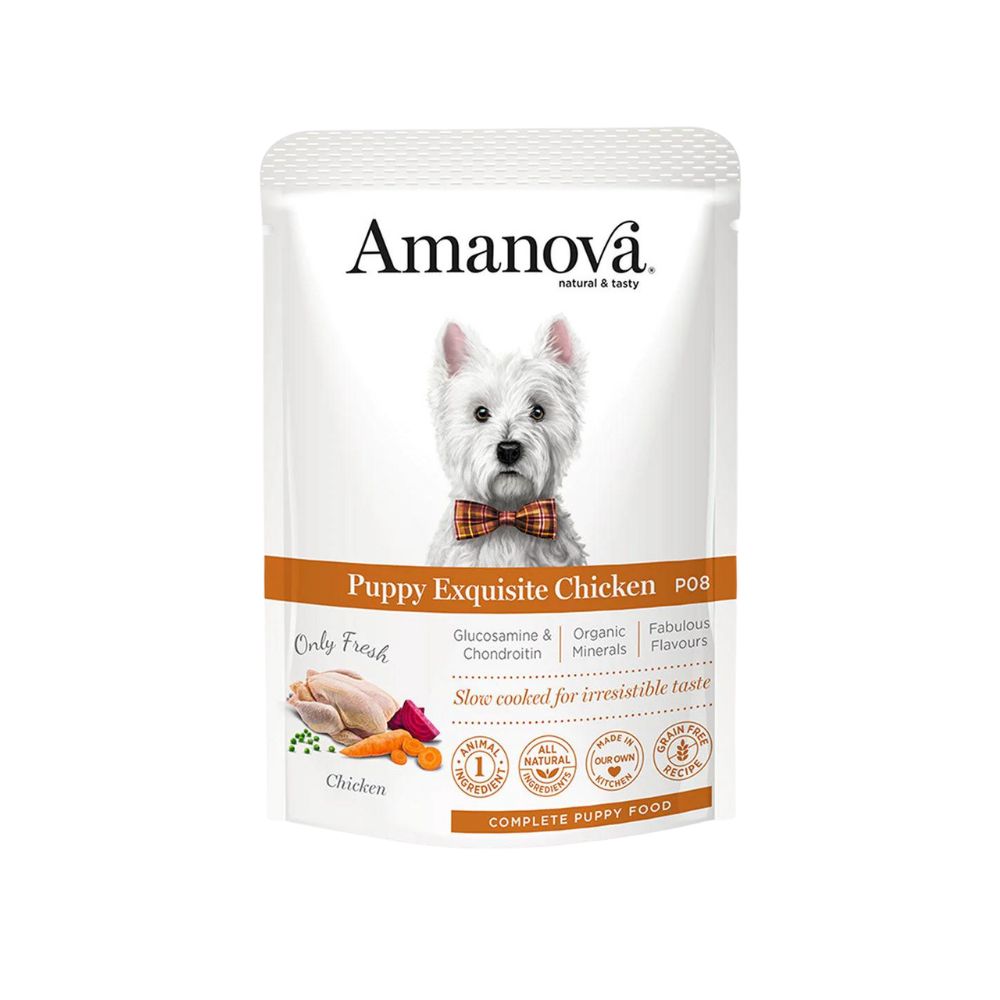 Amanova Dog 100g Puppy Exquisite Chicken Wet Dog Pouch