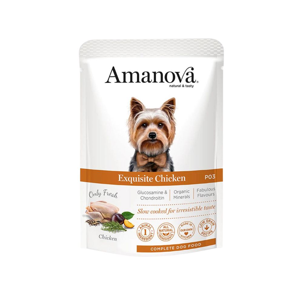 Amanova Dog 100g Adult Exquisite Chicken Wet Dog Pouch