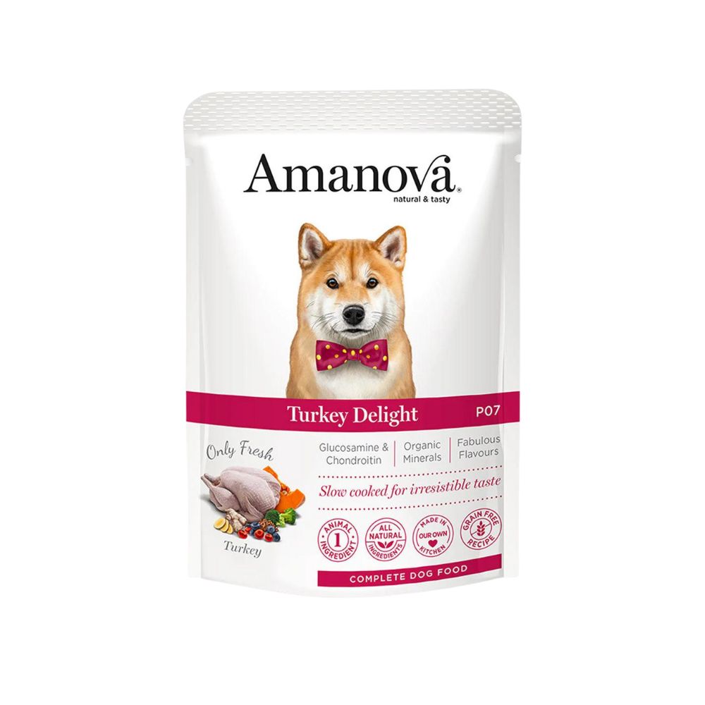 Amanova Dog 100g Adult Turkey Delight Wet Dog Pouch