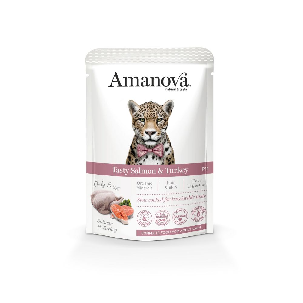 Amanova Cat 85g Pouch Salmon & Turkey Wet Cat Pouch