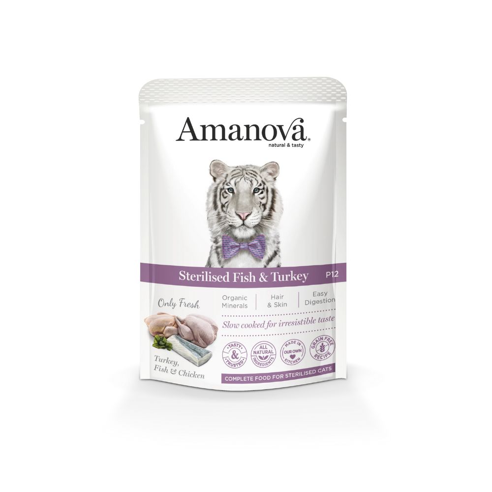 Amanova Cat 85g Pouch Sterilised Fish & Turkey Wet Cat Pouch