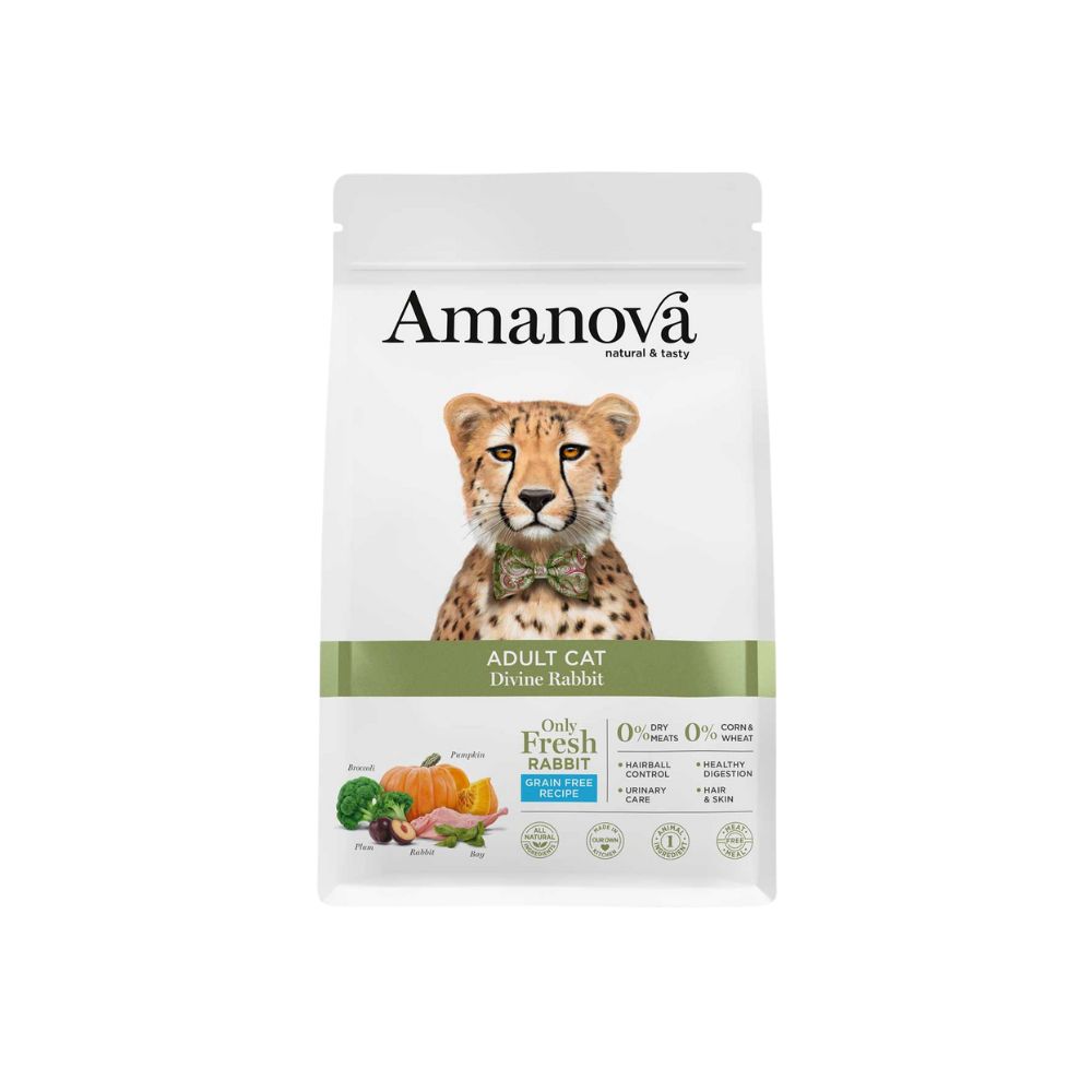 Amanova Cat 1.5kg Adult Rabbit & Pumpkin No Grain Dry Cat Food