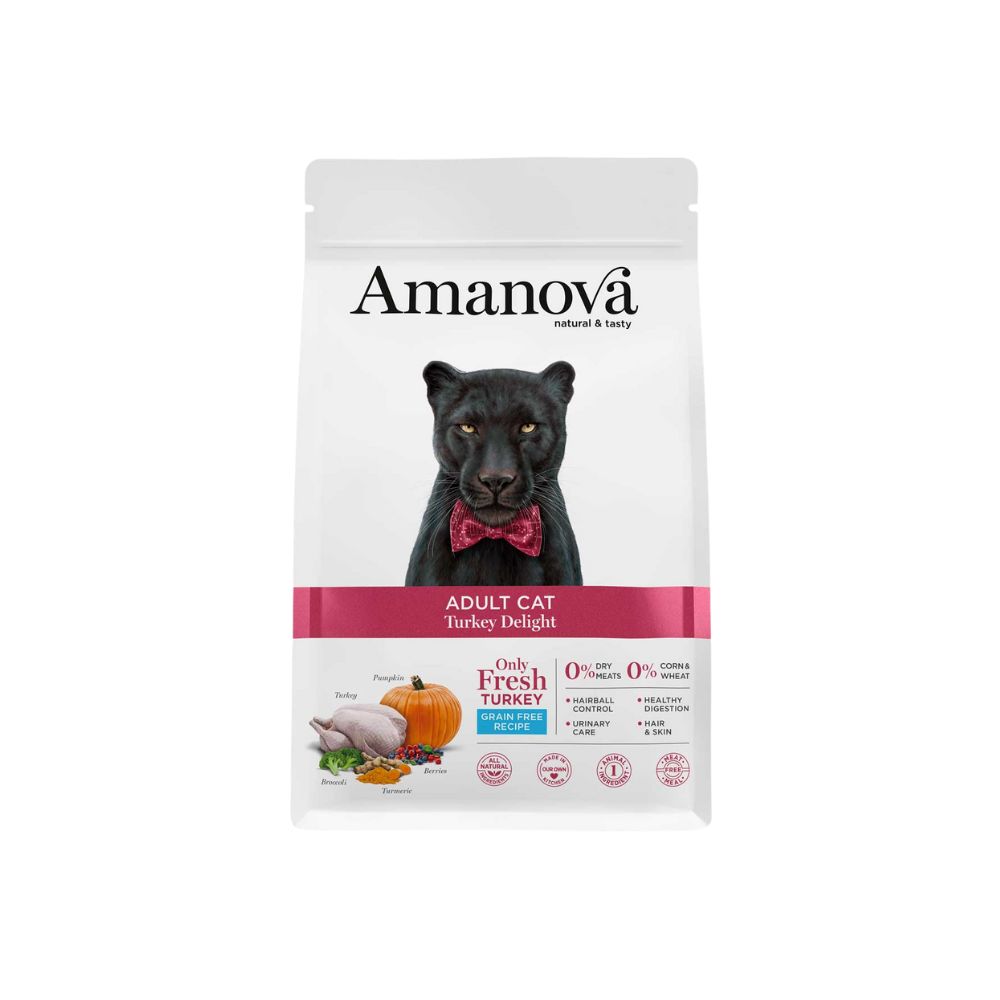 Amanova Cat 1.5kg Adult Turkey & Pumpkin No Grain Dry Cat Food