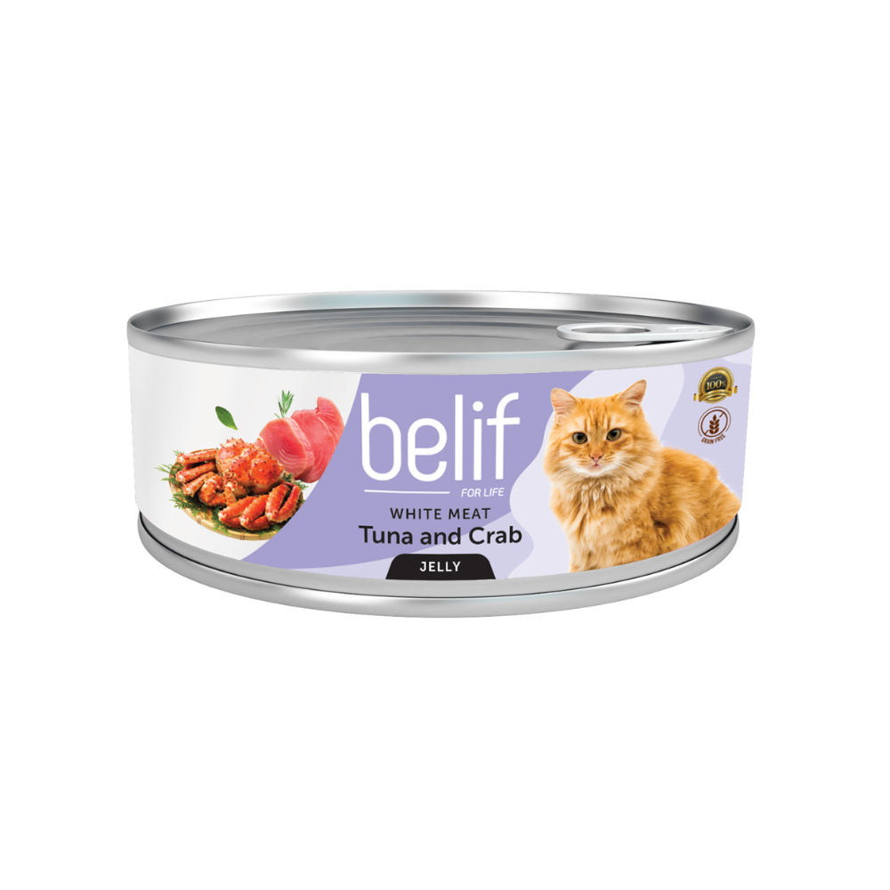 Belif White Meat Tuna & Crab In Jelly 80g Wet Cat Food