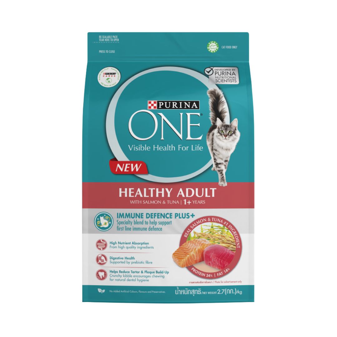 Purina One 2.7kg Healthy Adult Salmon & Tuna Dry Cat Food