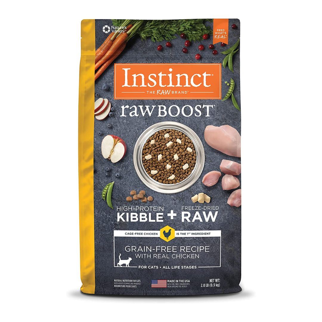 Instinct Cat Raw Boost 0.9kg Grain Free Recipe With Real Chicken Dry Cat Food