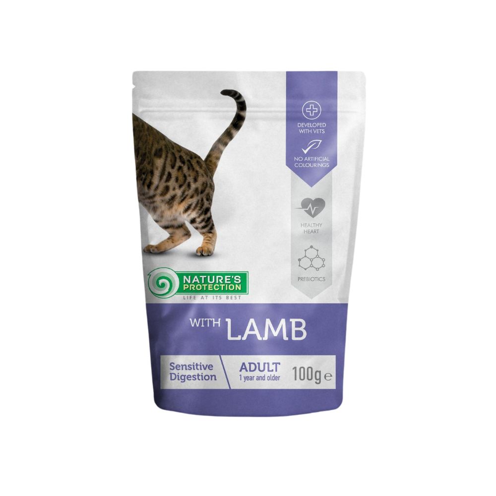 Nature's Protection Cat Pouch 100g Sensitive Digestion With Lamb Wet Cat Food