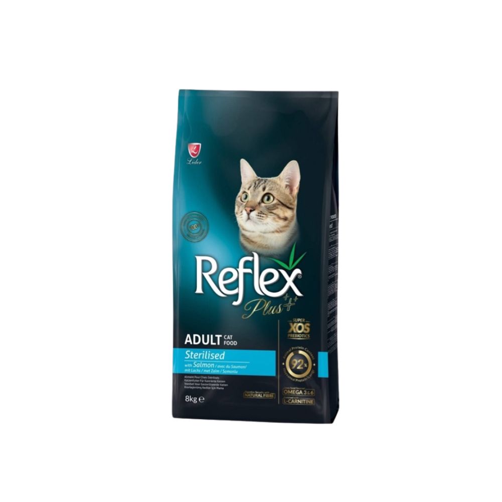 Refelx Plus Cat 8kg Sterilized Salmon Dry Cat Food