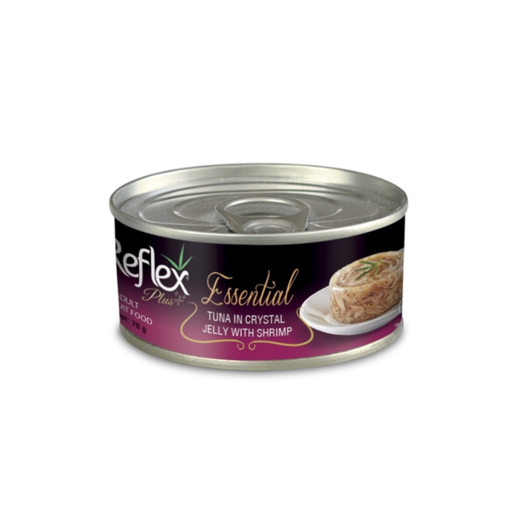 Reflex Plus Essential Tuna In Crystal Jelly With Shrimp 70g Wet Cat Food