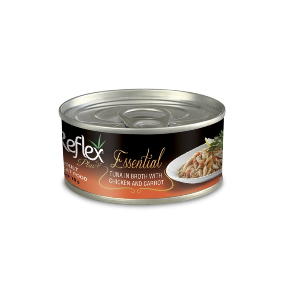 Reflex Plus Essential Tuna In Broth With Chicken And Carrot 70g Wet Cat Food