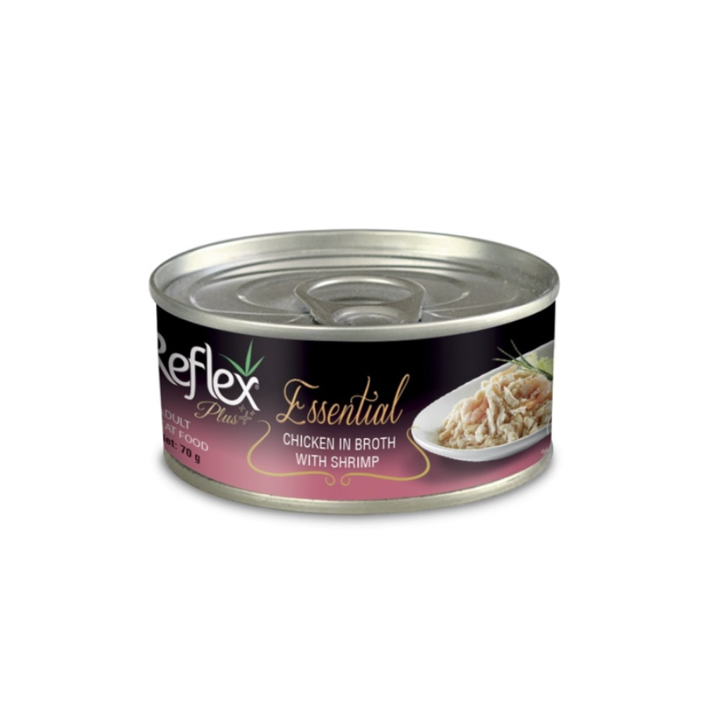 Reflex Plus Essential Chicken In Broth With Shrimp 70g Wet Cat Food