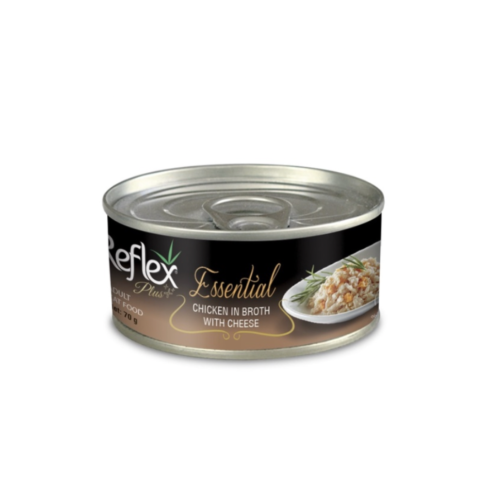 Reflex Plus Essential Chicken In Broth With Cheese 70g Wet Cat Food