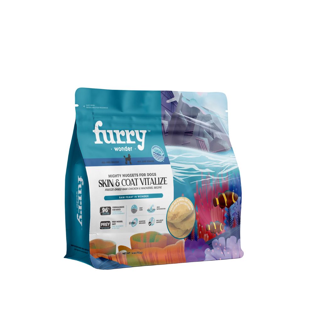 Furry Wonder Skin & Coat Vitalize Freeze-dried Raw Chicken & Mackerel Recipe For All Life Stages Dog 113g (4oz)